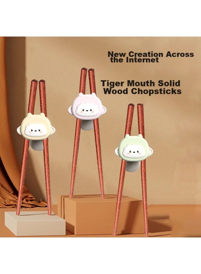 Cookss Children's Chopsticks Training Set For Ages 1-3 Tiger Mouth Training Learning Chopsticks For Toddlers, Baby Home Use Children's Tableware - Image 1