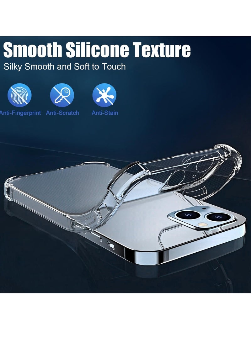 ELTRAZONE iPhone 15 Case and Screen Protector Kit - 2-Pack Tempered Glass with Soft TPU Shock-Absorption Transparent Cover, 6.1 Inch [3-in-1 Kit] - Image 3