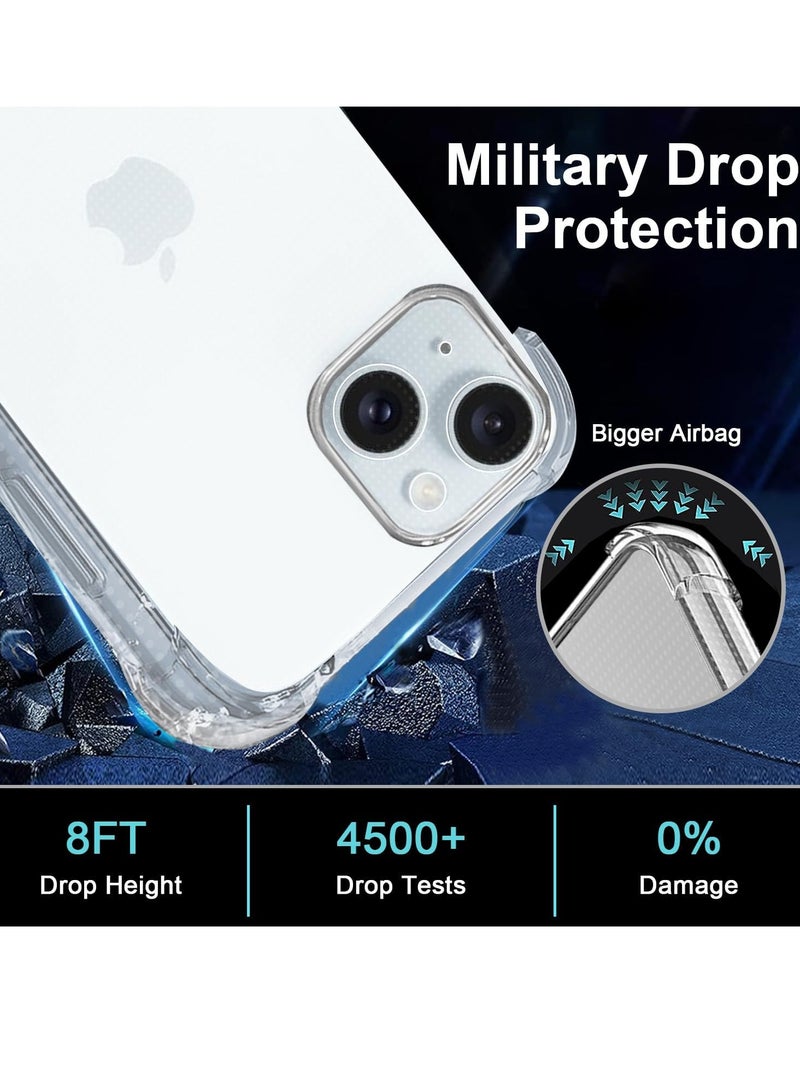 ELTRAZONE iPhone 15 Case and Screen Protector Kit - 2-Pack Tempered Glass with Soft TPU Shock-Absorption Transparent Cover, 6.1 Inch [3-in-1 Kit] - Image 4