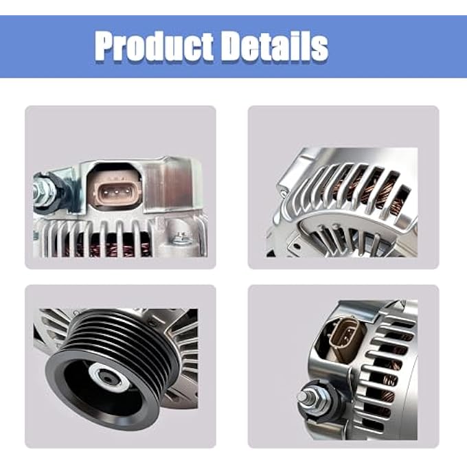Seeklf 13956 Alternator 100A 12V 6-Groove Pulley Compatible with Toyota Camry 2002 2003, for Lexus ES300 2002 2003 3.0L Clockwise 1012117450 270600A070 13956N - Image 4