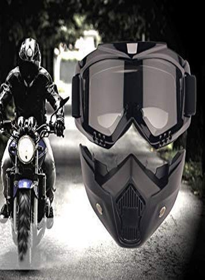 Zimba Goggles Mask Helmet Goggles Road Riding Uv Mouth Filter Cycling Goggles with Detachable Mask - Image 3