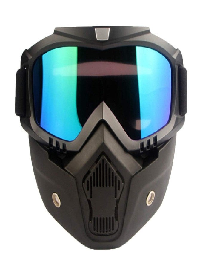 Zimba Goggles Mask Helmet Goggles Road Riding Uv Mouth Filter Cycling Goggles with Detachable Mask - Image 2