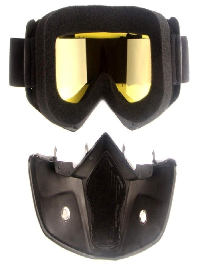 Zimba Goggles Mask Helmet Goggles Road Riding Uv Mouth Filter Cycling Goggles with Detachable Mask - Image 4