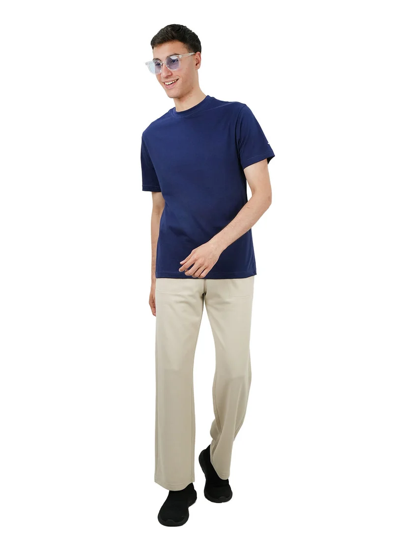 جيوردانو تيشيرت قطن جوردانو رجالي بقصة ضيقة وياقة دائرية وأكمام قصيرة