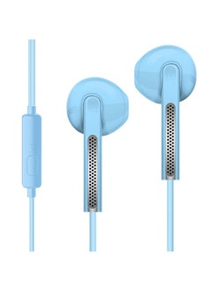 Generic New Stylish Macaron Color Wired In-Ear Headphones with Bass Control for Mobile, Computer, and Gaming - Universal Flat Design 