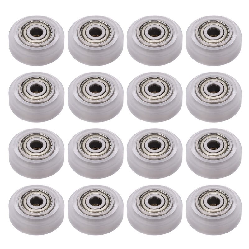 POM Carbon Steel High Speed Bearing Pulley Wheels 16Pcs Transparent Rustproof For 3D Printers - Image 2