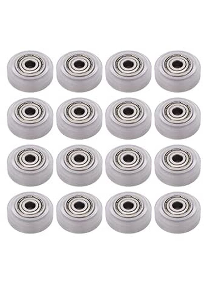 POM Carbon Steel High Speed Bearing Pulley Wheels 16Pcs Transparent Rustproof For 3D Printers - Image 1