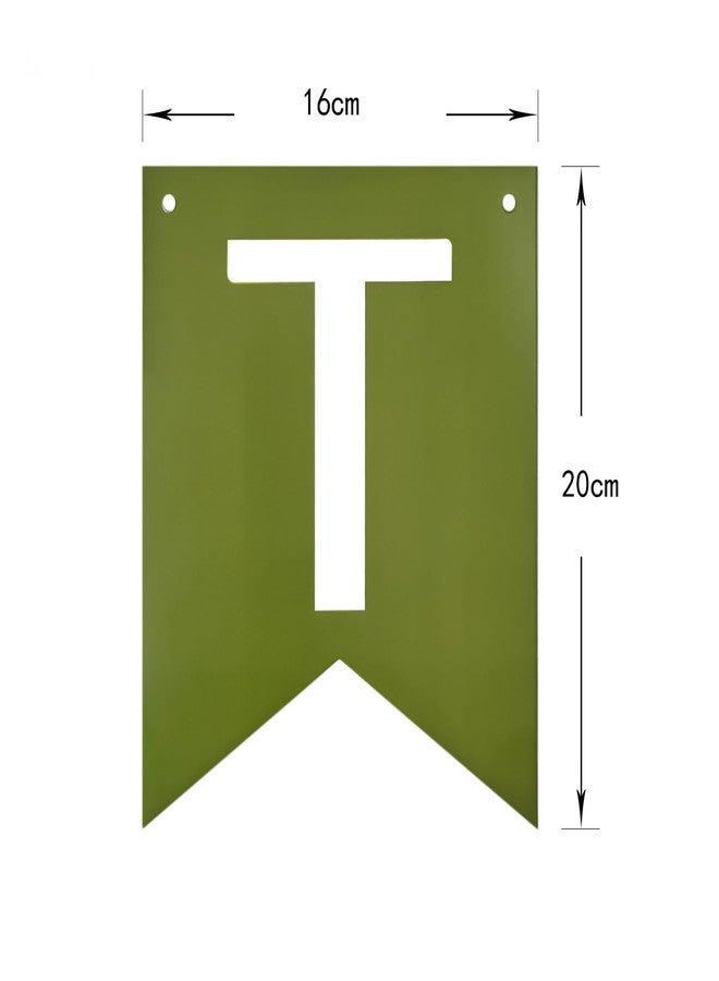 Letjolt Brown Green Happy Birthday Banner Theme Birthday Party Bunting Supplies Signs - Image 5