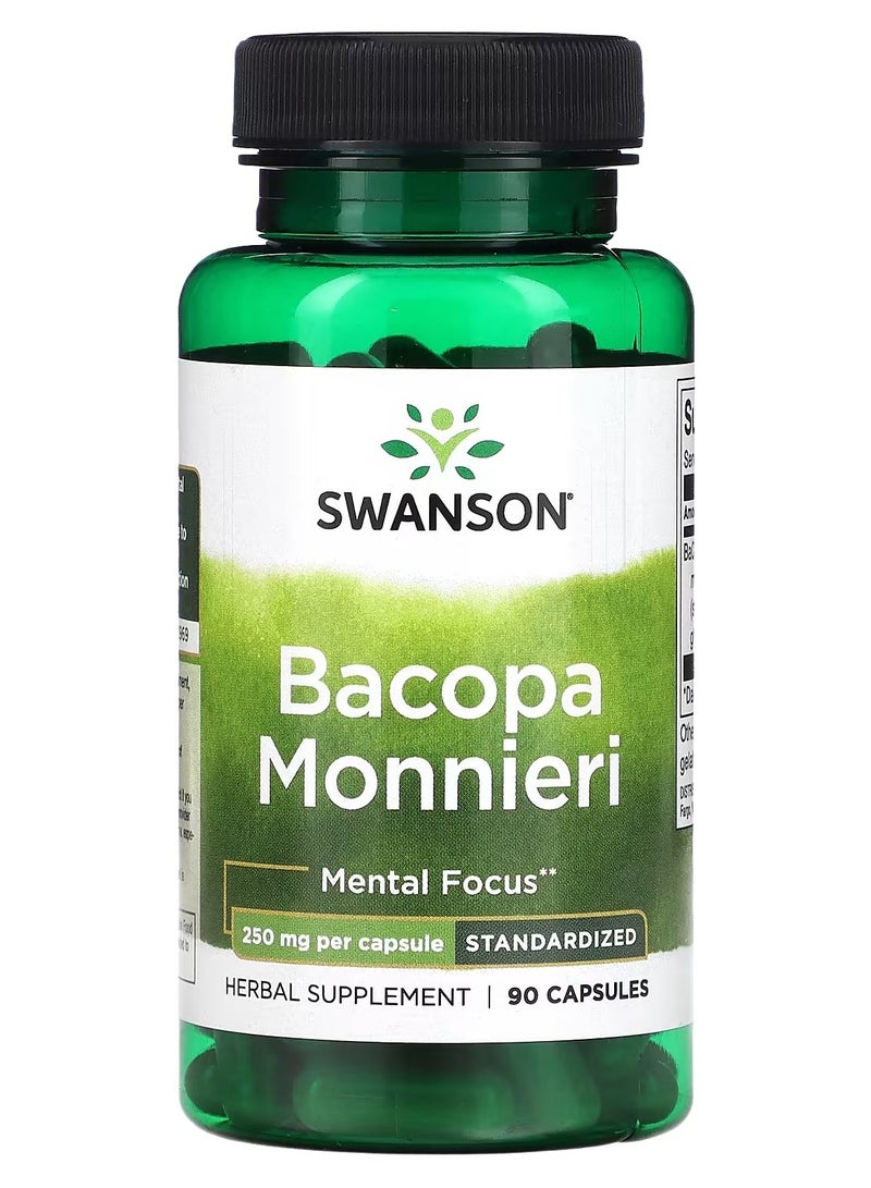 Swanson, Bacopa Monnieri, 250 mg, 90 Capsules