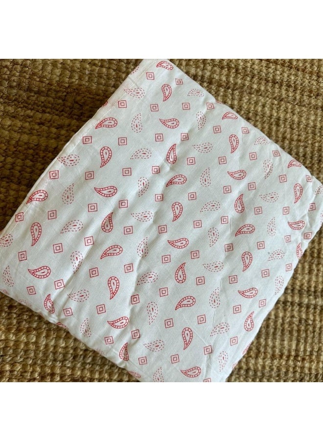 ecotattva Baby Quilt Pink and Multi colored flowers - Image 2