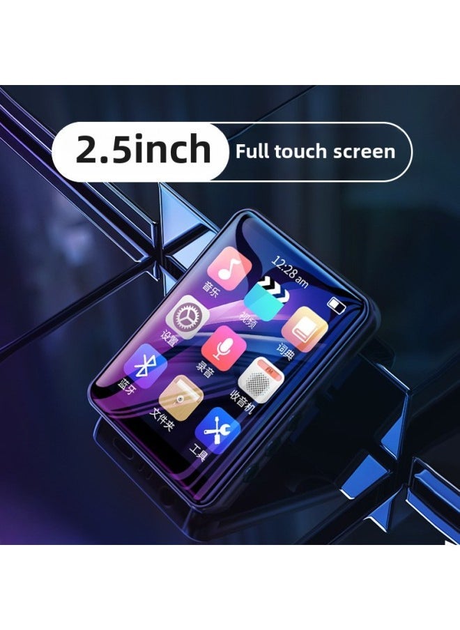 MahdiM20 Full Screen Mp3 Walkman Student Version Bluetooth Alarm Clock Mp4mp5 Small Portable Mp6-Body Color:Black-Memory Capacity:8G + Bluetooth + Distribution Dictionary + External + Alarm - Image 2