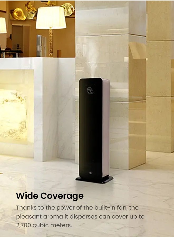 Dr. Zay Scent Floor Standing Elegant Diffuser – Smart Bluetooth Scent Machine for Hotels Lobby, App-Controlled, Whisper Quiet, 1000ml Capacity, covers 2700m³, CE/RoHS/FCC Certified
