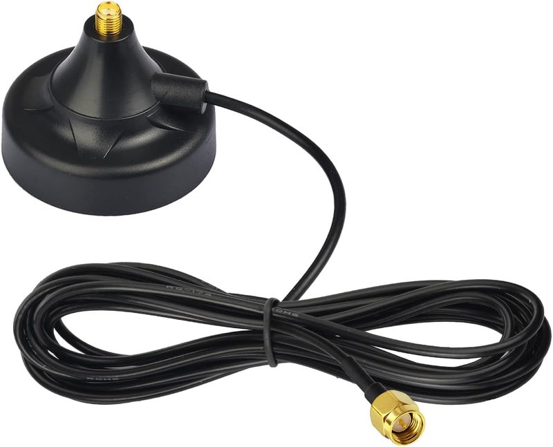 Superbat WiFi Antenna Magnetic Base with 10ft SMA Male Antenna Extension Cable for WiFi Antenna,4G LTE Antenna Network Antennas,Router etc - Image 1