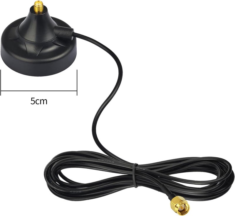 Superbat WiFi Antenna Magnetic Base with 10ft SMA Male Antenna Extension Cable for WiFi Antenna,4G LTE Antenna Network Antennas,Router etc - Image 2