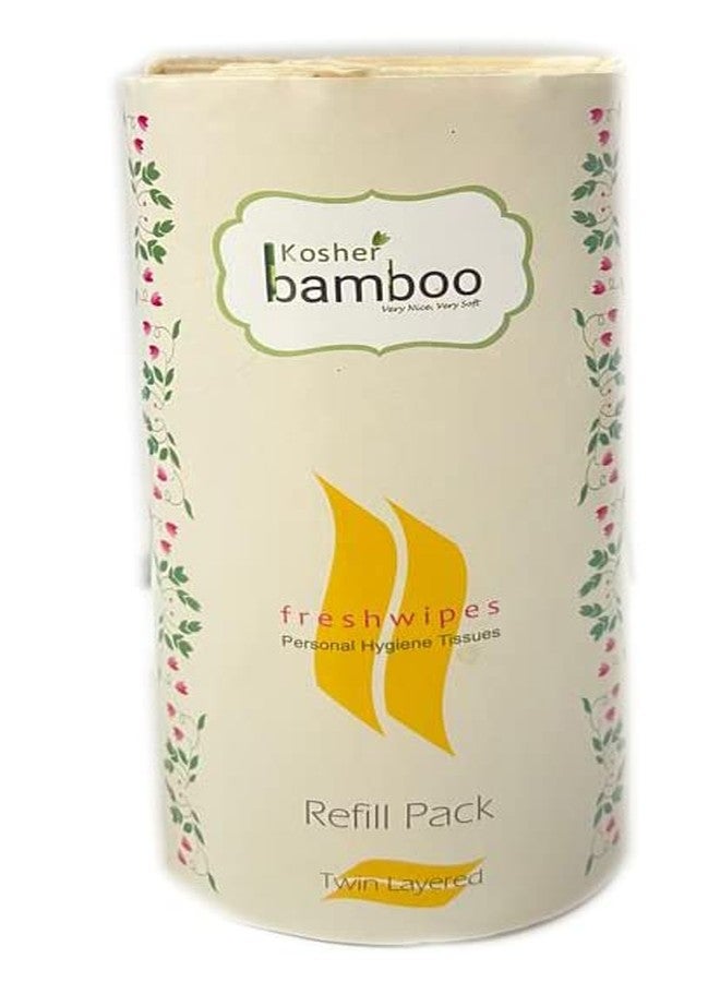 Kosher Bamboo Bottled Tissue Refill pack - Pack of 5-80 Pulls Each - 2 Ply - Image 1