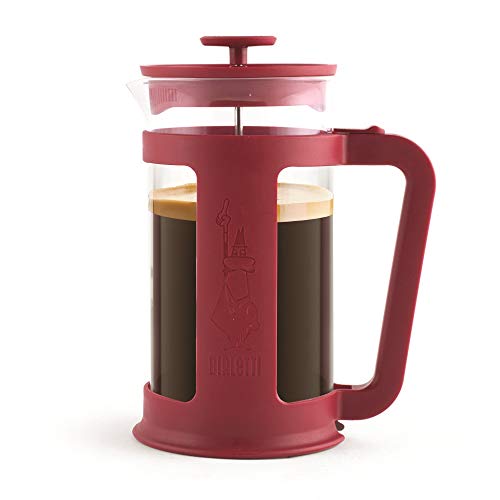 Bialetti Coffee Press Smart, French Press for coffee or tea, borosilicate glass container, dishwasher safe, 1 L - 34 Oz (8-cup), Red - Image 1
