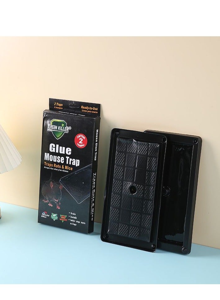 GREEN KILLER Sticky Mouse Trap Rat Traps Indoor, Peanut Taste Pheromone Mouse Traps Indoor for Home, Glue Sticky Traps for Mice and Rats, Snake(Large Size) - Image 1