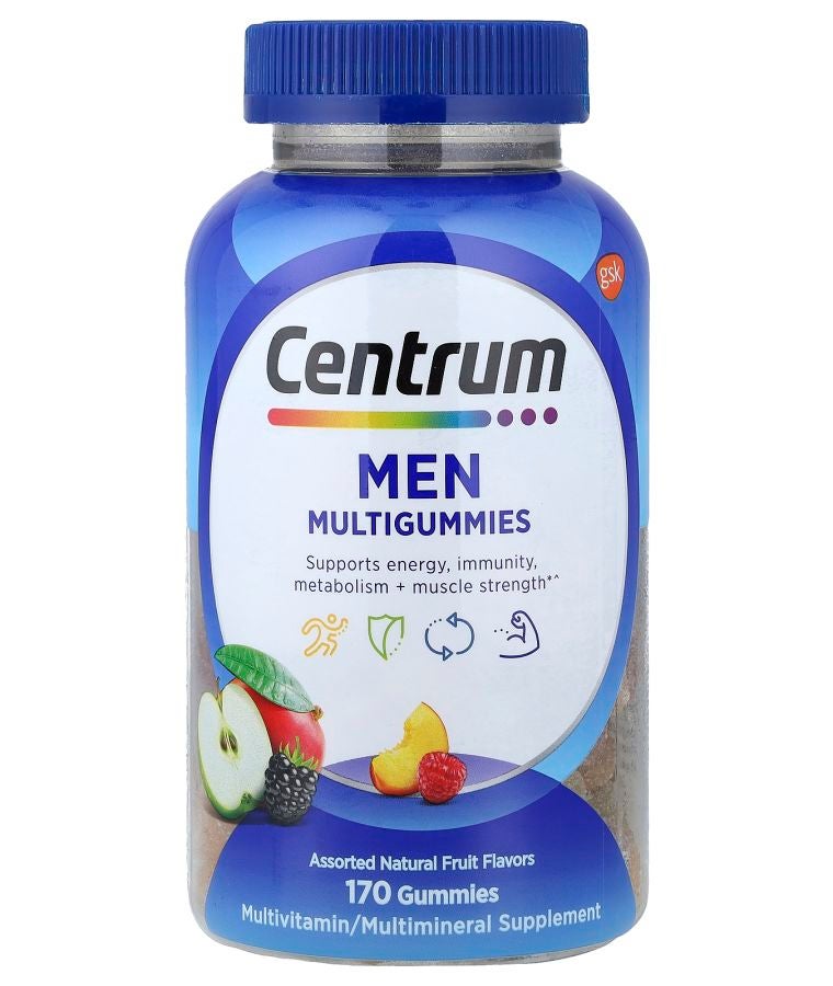 Centrum Men Men Multigummies Assorted Natural Fruit 170 Gummies