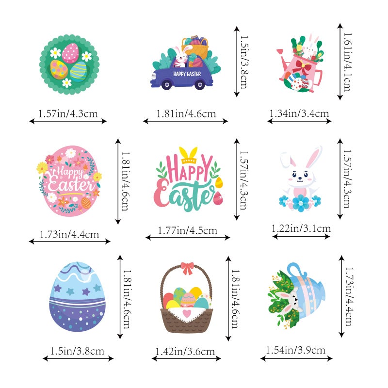OTAITY 240PCS Easter Stickers for Kids, Easter Basket Stuffers Party Favors with Cute Bunny, Egg and Spring Theme Stickers for Crafts, Family Celebration and Festive Gifts - Image 3