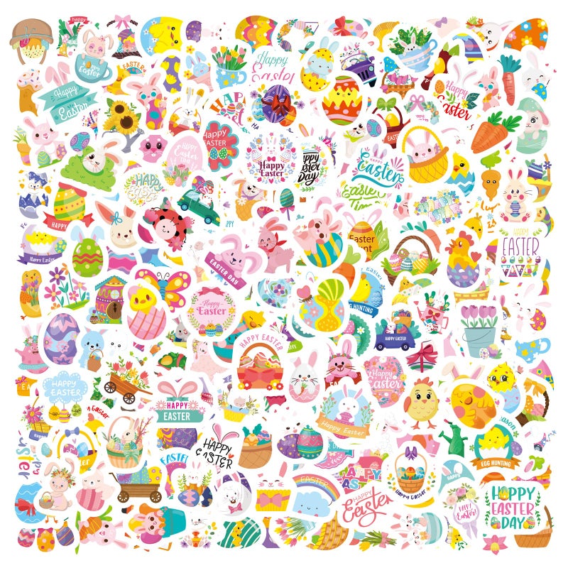 OTAITY 240PCS Easter Stickers for Kids, Easter Basket Stuffers Party Favors with Cute Bunny, Egg and Spring Theme Stickers for Crafts, Family Celebration and Festive Gifts - Image 4