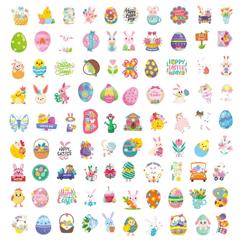 OTAITY 240PCS Easter Stickers for Kids, Easter Basket Stuffers Party Favors with Cute Bunny, Egg and Spring Theme Stickers for Crafts, Family Celebration and Festive Gifts - Image 2