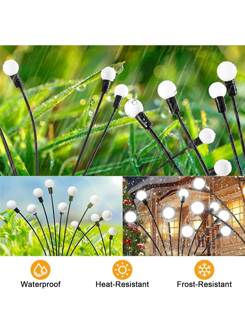 Dekorly مجموعة من قطعتين من مصابيح اليراع الشمسية الخارجية - مصابيح يراعة تعمل بالطاقة الشمسية مع تأثير وميض، تشغيل/إيقاف تلقائي، مصابيح خرافية مقاومة للماء للحديقة والفناء والشرفة والديكور - Image 3