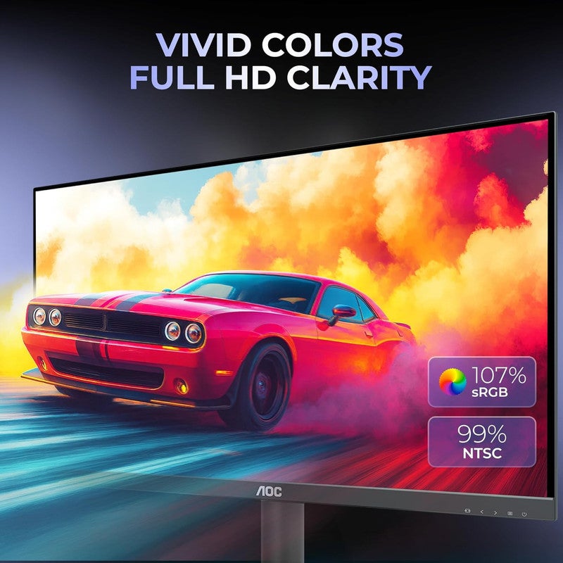 AOC 23.8 Inch Gaming Monitor, Full HD IPS, 120Hz Refresh Rate, 1ms MPRT, Adaptive Sync, 3-Sided Frameless, Low Blue Light, HDMI & VGA | 24B15H3 black - Image 5