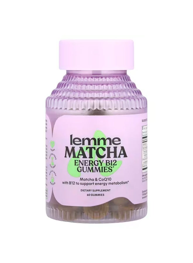 ليمي  ليمي، طاقة B12 و CoQ10 حلوى جيلاتينية، ماتشا، 60 حلوى جيلاتينية - Image 1