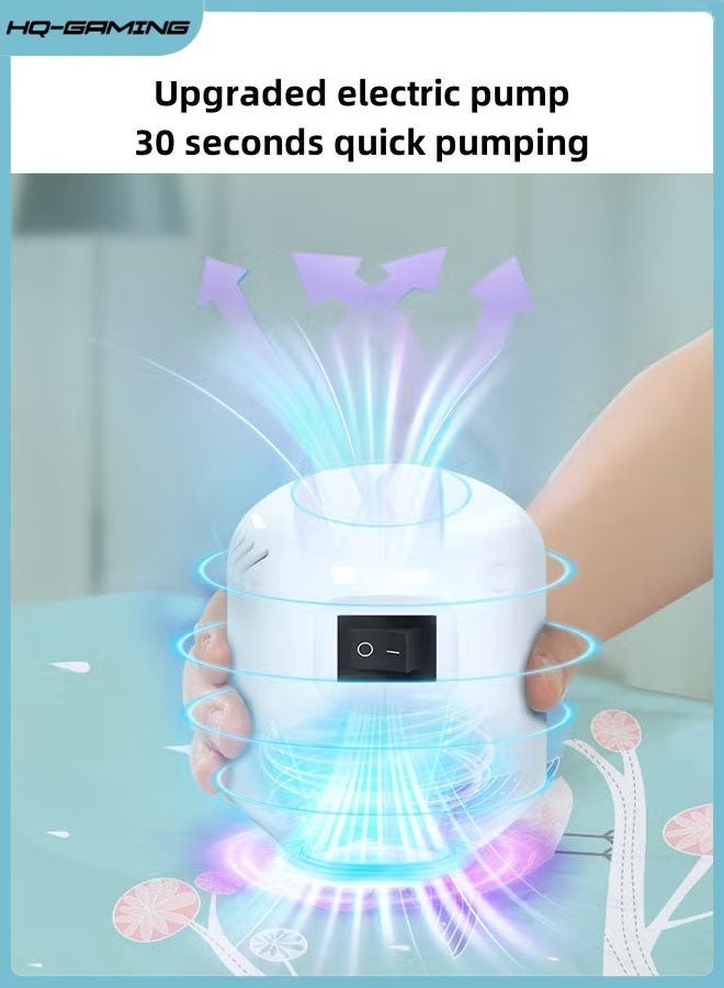 HQ-GAMING Vacuum Storage Bags, Premium Plastic Vacuum Seal Bag, 10 Pack Reusable Space Saver Home Packing Organizers with Electric Pump, Compression Bags for Clothes, Mattress, Blanket, Duvets, Pillows, Quilt, Travel - Image 5