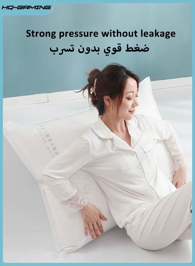 HQ-GAMING Vacuum Storage Bags, Premium Plastic Vacuum Seal Bag, 10 Pack Reusable Space Saver Home Packing Organizers with Electric Pump, Compression Bags for Clothes, Mattress, Blanket, Duvets, Pillows, Quilt, Travel - Image 4