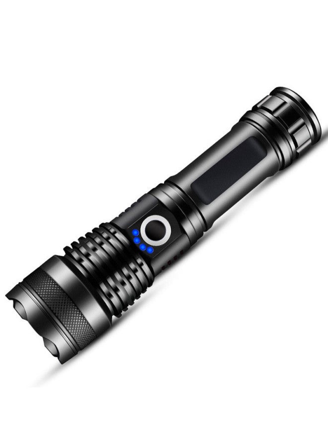 Aluminum Alloy XHPp50 Flashlight Telescopic Zoom USB Rechargeable Outdoor Waterproof Flashlight Wholesale-Color:P50 Flashlight + USB +26650 Lithium Battery  - Image 2