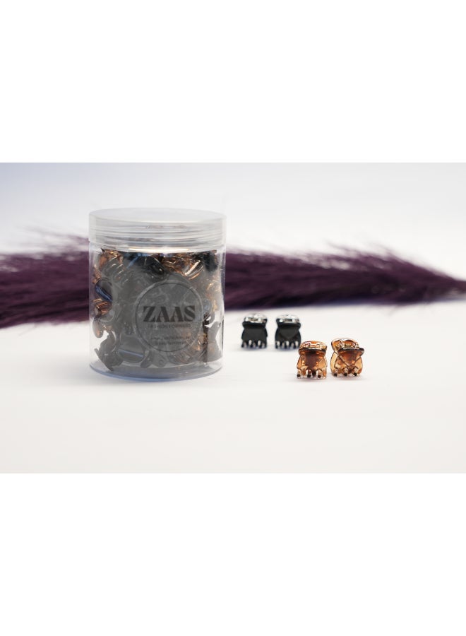 ZAAS 48 Pcs Small Mini Hair Claw Clips Pins Clamps for Women Girl's Hair, tylish Jaw Clips Non Slip Hair Clip Clamps Styling Accessories Box for Mother's Day Gift Women Girls - Image 1