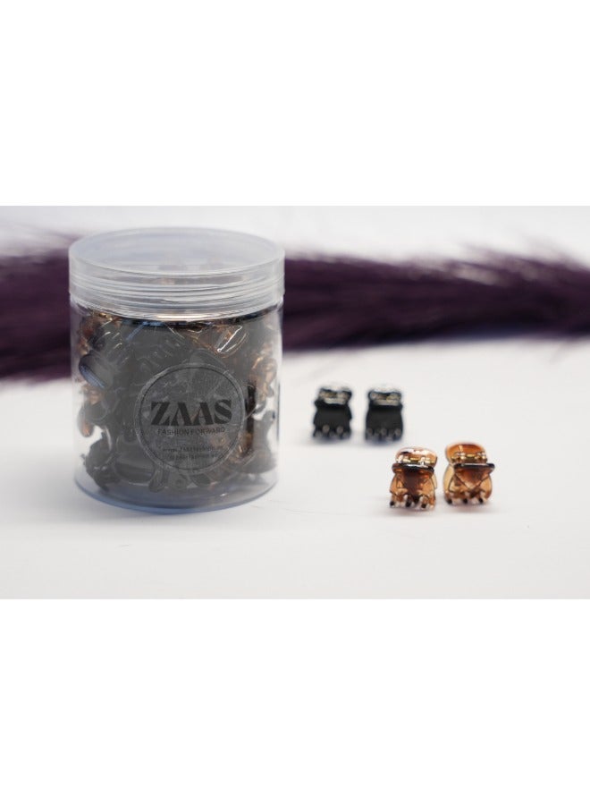 ZAAS 48 Pcs Small Mini Hair Claw Clips Pins Clamps for Women Girl's Hair, tylish Jaw Clips Non Slip Hair Clip Clamps Styling Accessories Box for Mother's Day Gift Women Girls - Image 3
