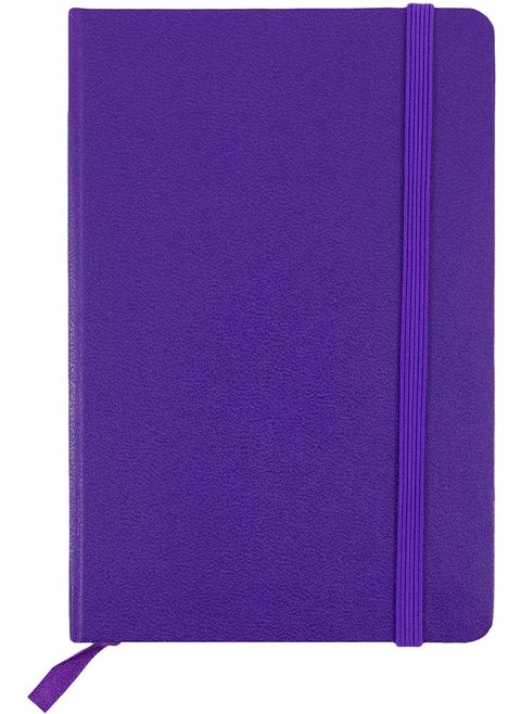 Pocket Notebook,2 Pack Small Notebook with Pen,A6 Size Journal Hardcover Notebook,3.7”x5.5” Mini Notepad 100Gsm Thick Paper for Office,School (160 Pages,Purple)
