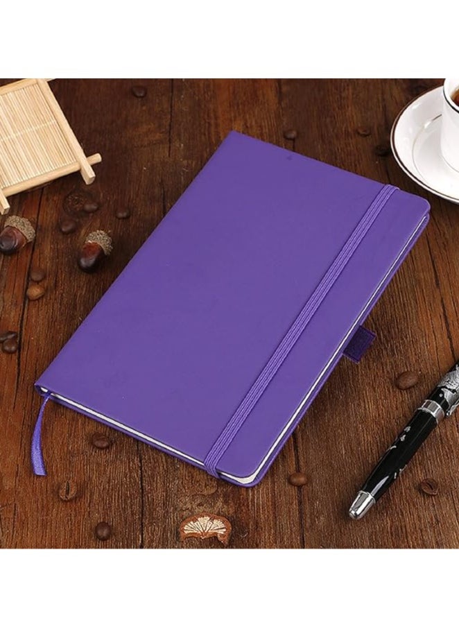 Pocket Notebook,2 Pack Small Notebook with Pen,A6 Size Journal Hardcover Notebook,3.7”x5.5” Mini Notepad 100Gsm Thick Paper for Office,School (160 Pages,Purple)