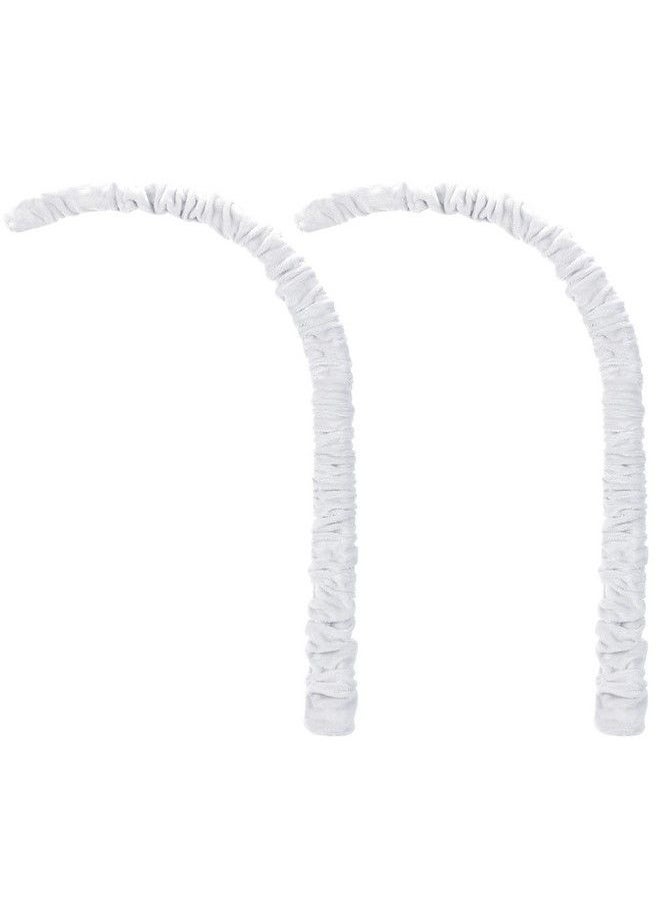 Tatuo 2 Pieces Nursery Crib Mobile Arm Cover Baby Crib Mobile Bed Bell Holder Cover Infant Music Box Toy Holder Cover Wind Chime Bracket Fabric Cover For Crib Mobile Arm Diy Mobile (White)  - Image 2