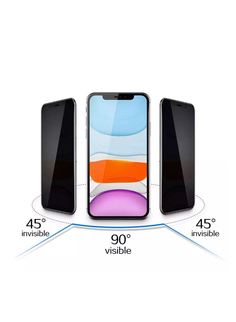 (2 Pack) for iPhone 11 PRO MAX Privacy Tempered Glass Screen Protector Anti-Scratch with Back Camera glass Alignment Frame Bubble Free Scratch Resistant - Image 3