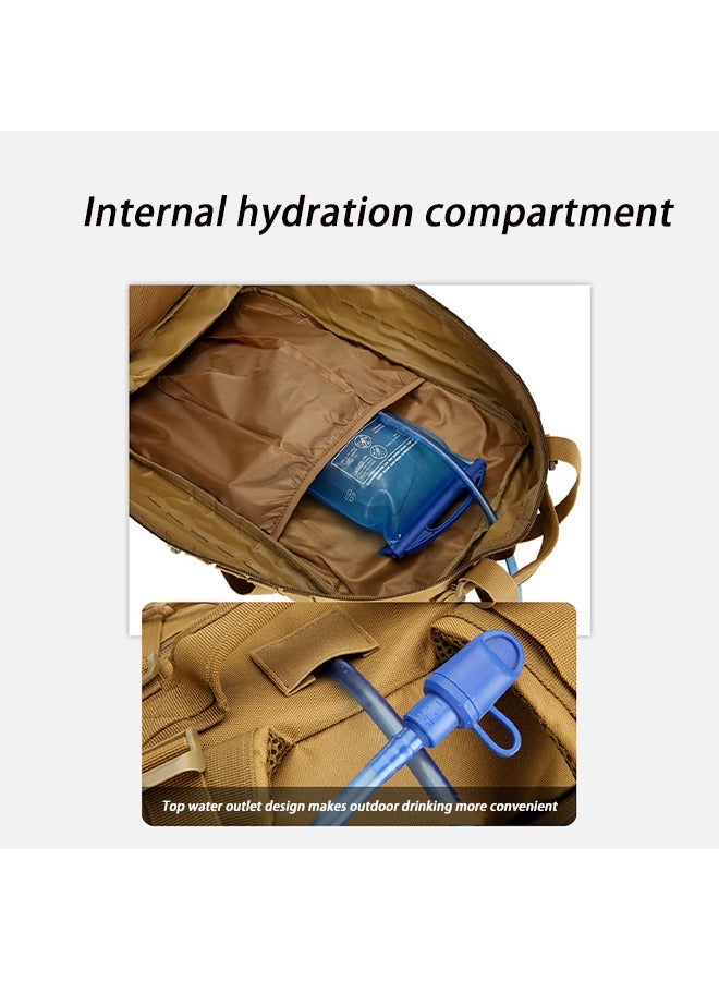 عربست حقيبة ظهر عسكرية تكتيكية متعددة الجيوب بسعة 45 لترًا لركوب الدراجات والسفر وتسلق الجبال للرجال حقيبة رياضية خارجية مريحة وجيدة التهوية ومقاومة للماء ومتعددة الوظائف وحقيبة ظهر للمشي لمسافات طويلة والتخييم والصيد والسفر والدراجات النارية - Image 5