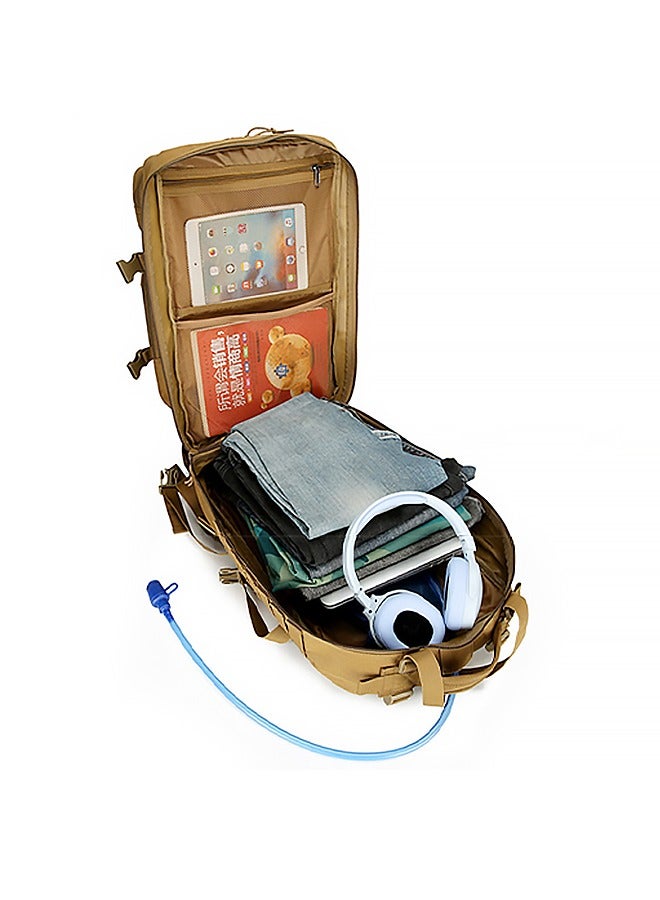 عربست حقيبة ظهر عسكرية تكتيكية متعددة الجيوب بسعة 45 لترًا لركوب الدراجات والسفر وتسلق الجبال للرجال حقيبة رياضية خارجية مريحة وجيدة التهوية ومقاومة للماء ومتعددة الوظائف وحقيبة ظهر للمشي لمسافات طويلة والتخييم والصيد والسفر والدراجات النارية - Image 4