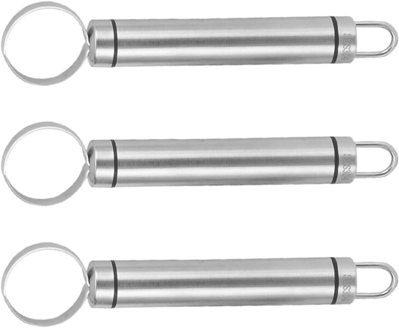 3pcs Stainless Steel Fruit Corer Versatile Pear Corer and Pitter Tool for Apples Peaches Cherries and Dates Kitchen Utensil with Hanging for Easy Storage and Efficient Core Removal - Image 1