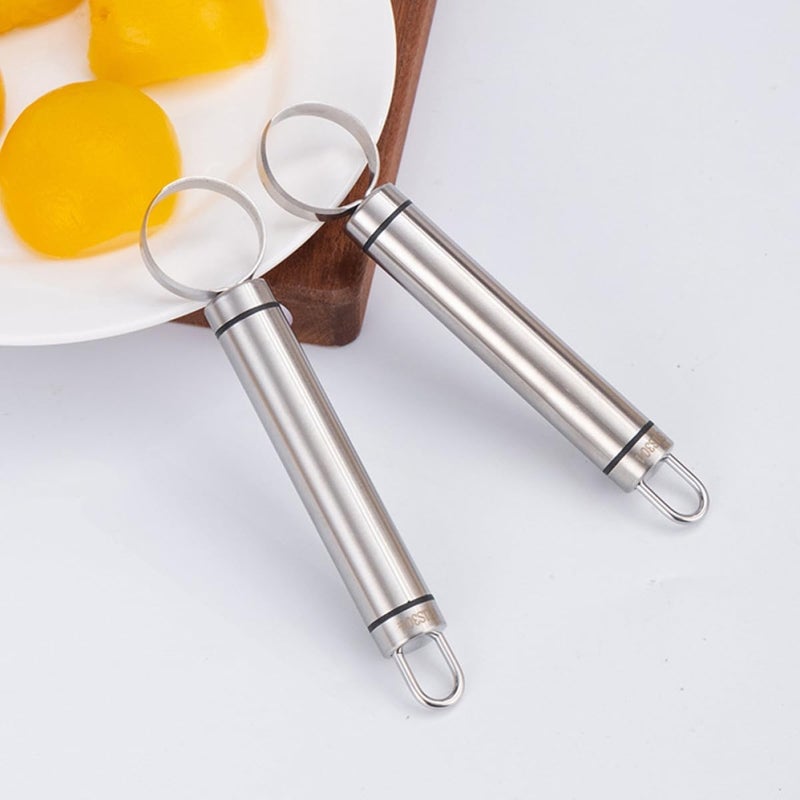3pcs Stainless Steel Fruit Corer Versatile Pear Corer and Pitter Tool for Apples Peaches Cherries and Dates Kitchen Utensil with Hanging for Easy Storage and Efficient Core Removal - Image 3