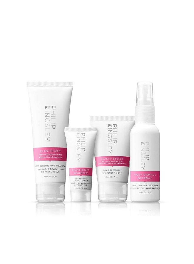 Philip Kingsley Elasticizer Deep Conditioning Treatment Hair Care Kit - Repair Hair Mask, Booster, Leave-In Conditioner Spray and Styling Cream, Conditions, Adds Bounce and Shine, for Dry Damaged Hair - Image 2
