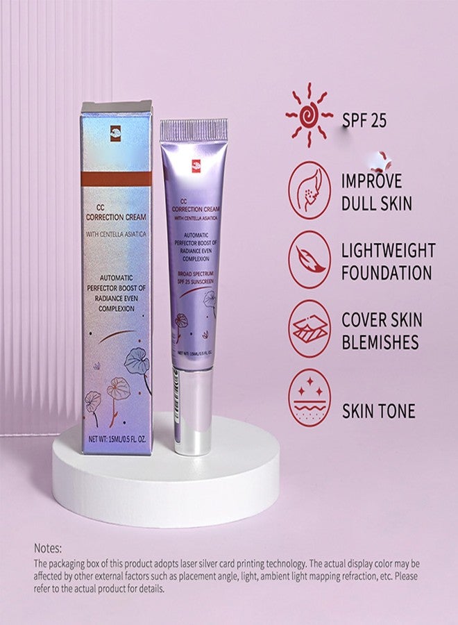 MIESCHER CC Purple Correction Cream, SPF 25 Moisturizing Cream With Centella, Calms Skin, Lightweight, Color Correct Formula for Red Skin, Hydration & SPF Protection, Tone‑Perfecting Primer - Image 5