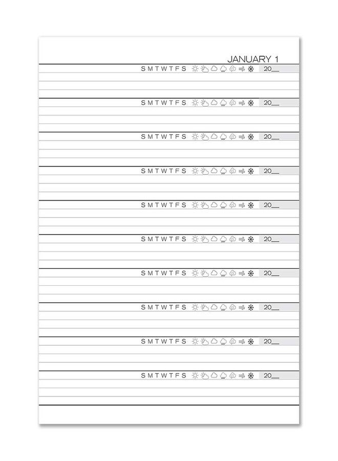 BookFactory 10 Year Journal, Soft Wood Finish, 8" x 10" Hardbound - Image 2