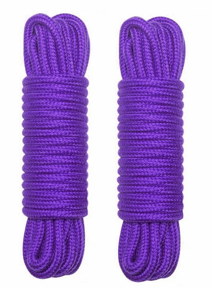 KASTWAVE 2 Roll 10M Purple Soft Cotton Rope, Natural Durable Long Cotton Rope for Crafts Wall Hangings Plant Hangers Knotting - Image 5
