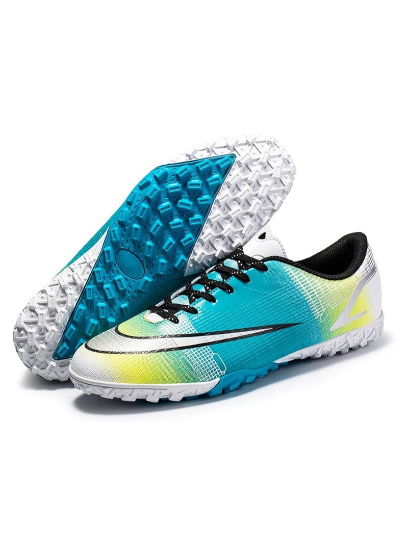 Football Boots Shoes, Unisex Breathable Turf Trainers Outdoor Cleats Professional Athletics Sneakers, Non-Slip Soccer Shoes for Child Teens Boy Girl and Adult Men Women - Image 1