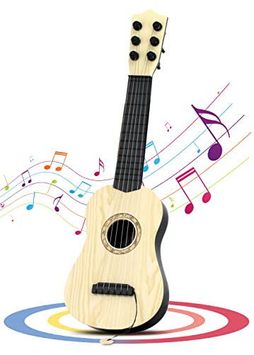 QDH Kids Toy Guitar 6 String17 inch Guitar Baby Kids Cute Rhyme Developmental Musical Instrument Educational Toy for Toddlers - Image 1