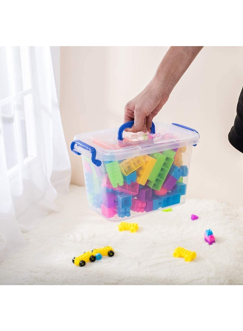 هيواري مجموعة صناديق تخزين بلاستيكية شفافة من قطعتين من هيوار سعة 15 لترًا مع أغطية قابلة للقفل | حاويات تنظيم شفافة للملابس والألعاب والأدوات والفنون والحرف اليدوية | حل تخزين قابل للتكديس مع مقابض (2 × 15 لترًا) - Image 5