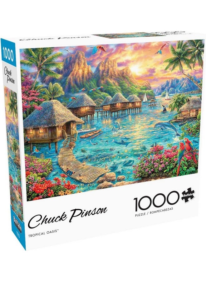 Buffalo Games - Chuck Pinson - Tropical Oasis - 1000 Piece Jigsaw Puzzle for Adults -Challenging Puzzle Perfect for Game Nights - Finished Size is 26.75 x 19.75 - Image 1