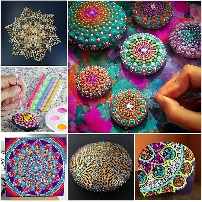 53 Arts 53ARTS® 45Pcs Mandala Dotting Tools Set with a Zipper Storage Bag for Painting Rocks,Mandala Art,Coloring and Drafting - Image 5